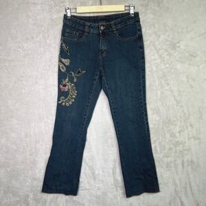Boston Proper Jeans Womens 2 Dark Wash Beaded Embellished Denim